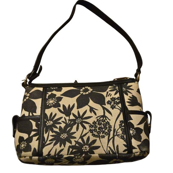 VTG Spartina 449 Duffle Bag & Makeup/Travel Bag Linen Leather Retired RARE - Picture 6 of 16